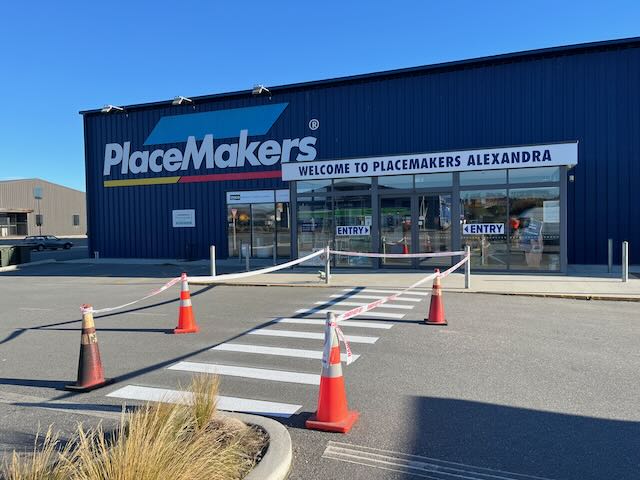 Pedestrian crossing and arrow marking at Placemakers Alexandra