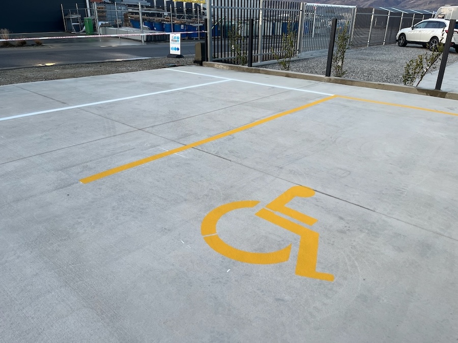 Pedestrian crossing and arrow marking at Placemakers Alexandra